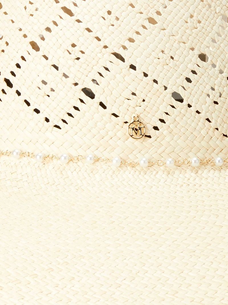 MAISON MICHEL Blanche openwork-design hat outlook