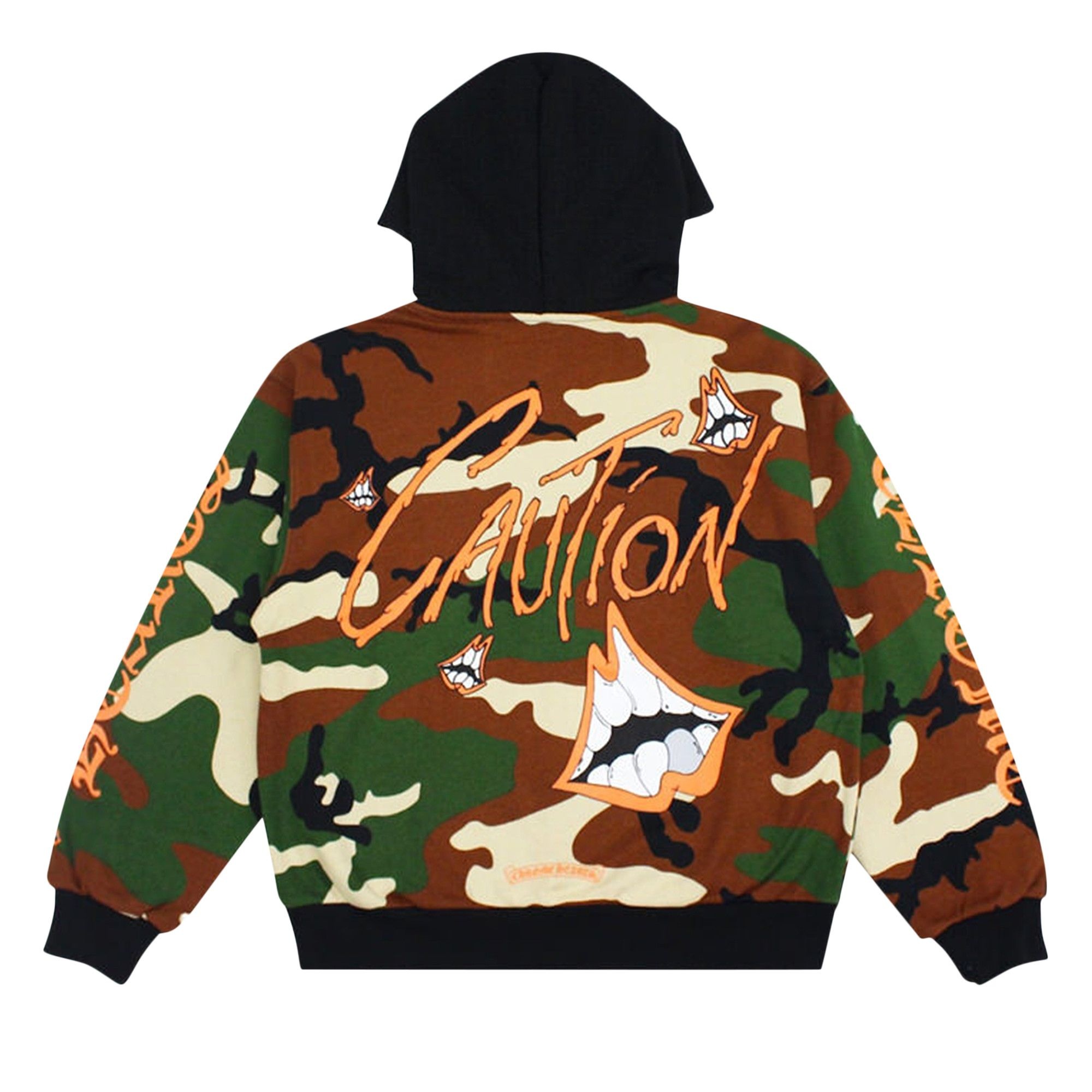Chrome Hearts Matty Boy Caution Zip Up Hoodie 'Camo' - 2