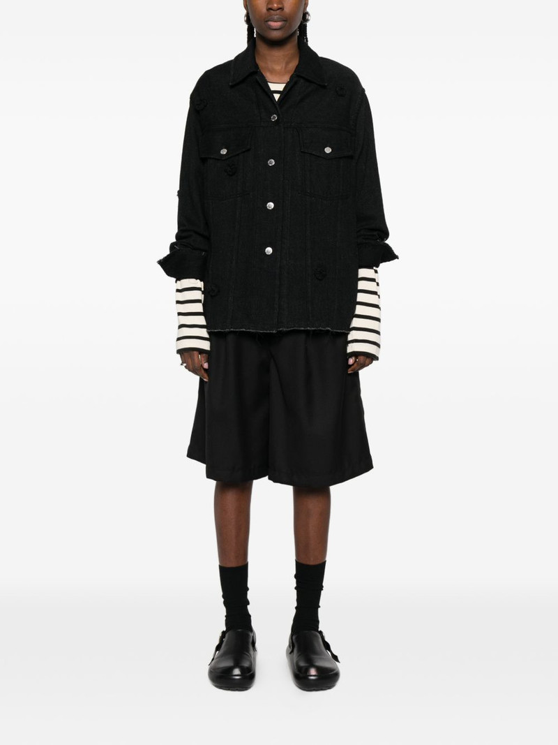 Song for the Mute 'Daisy' button distressed jacket outlook