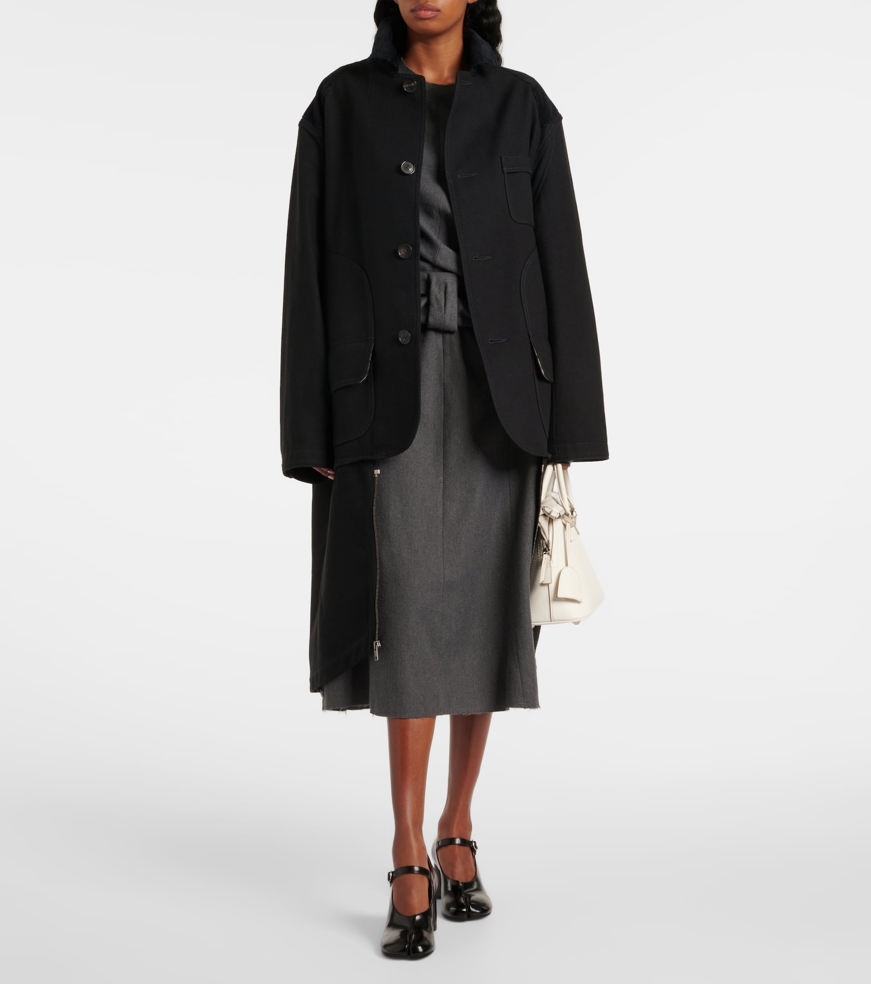 Cotton and wool coat - 2