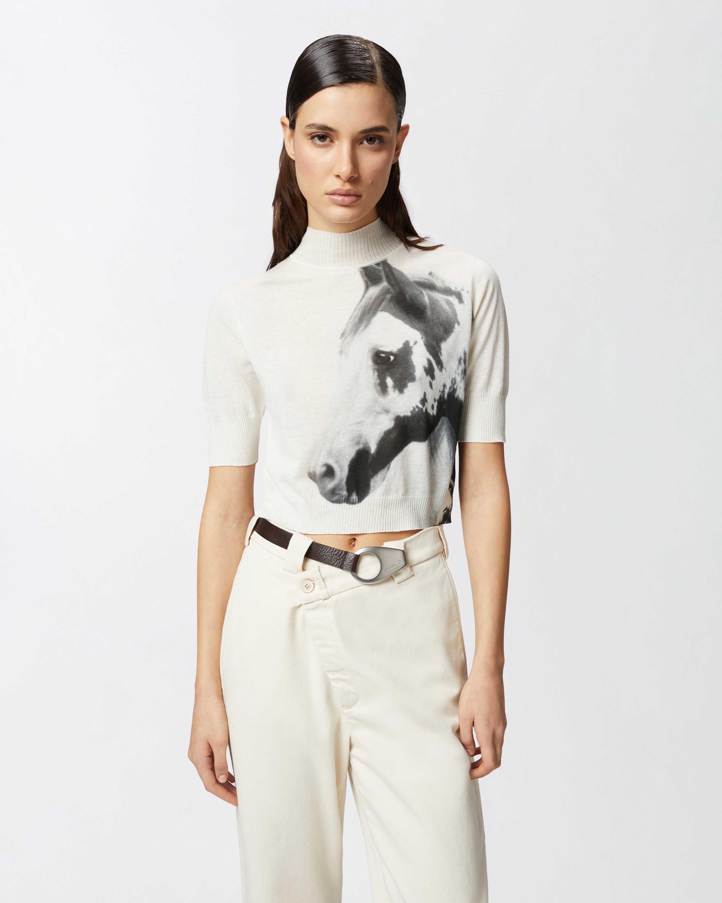 HALF-SLEEVED SWEATER WITH CROTCH PRINT REIMAGINE PINKO X PATRICK MCDOWELL - 2