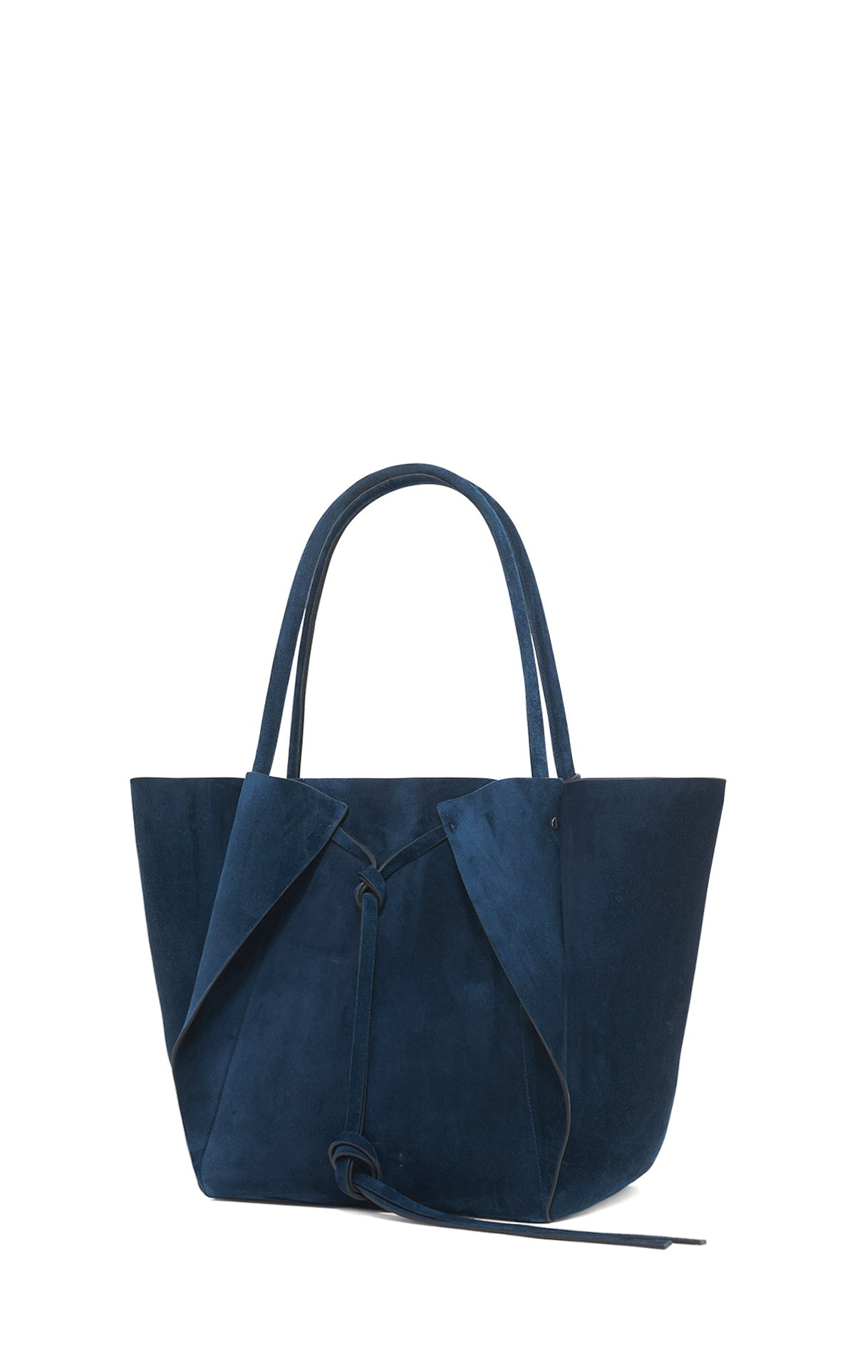 Marija Tote Bag in Navy Suede - 4