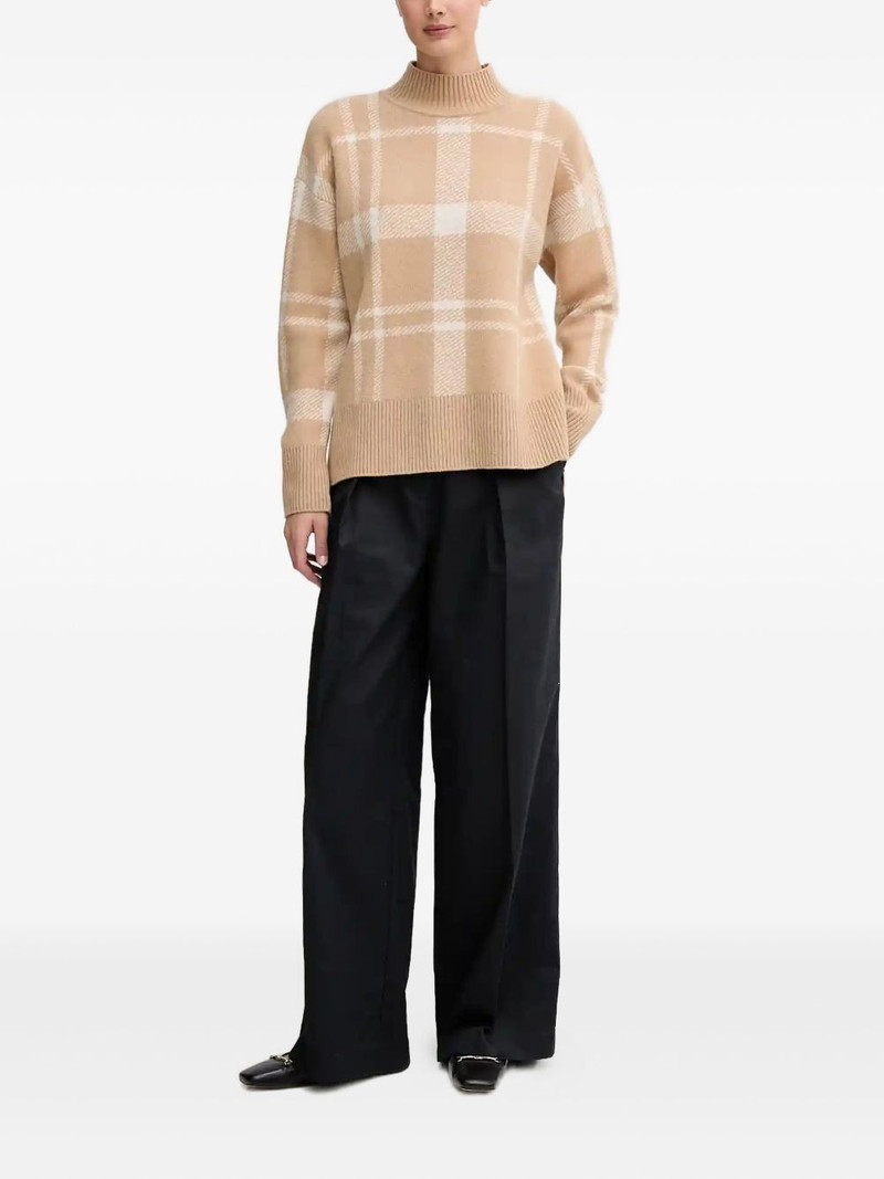 Barbour check high-neck sweater outlook
