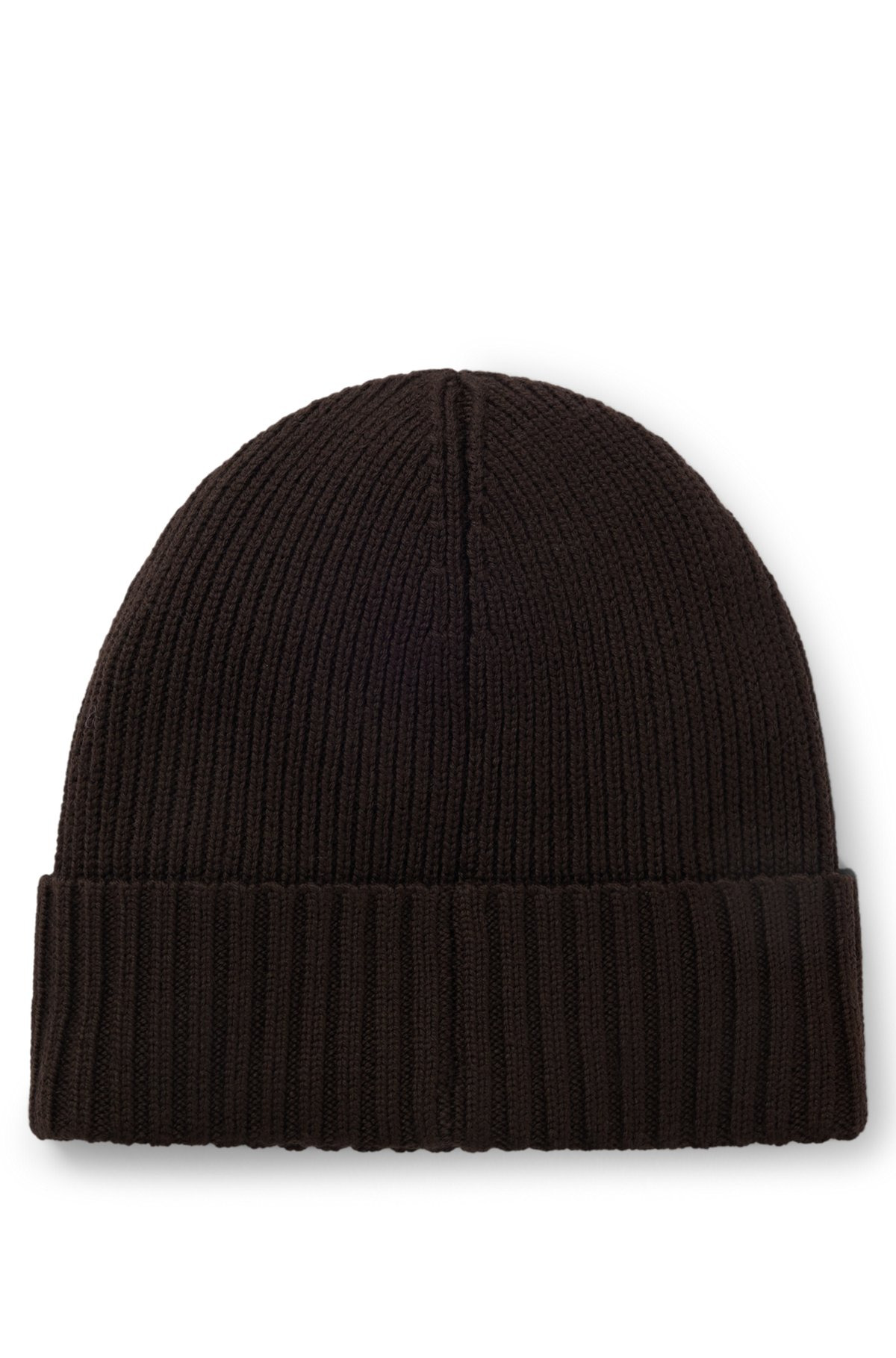 BEANIE HAT IN VIRGIN WOOL WITH LOGO PLAQUE - 2