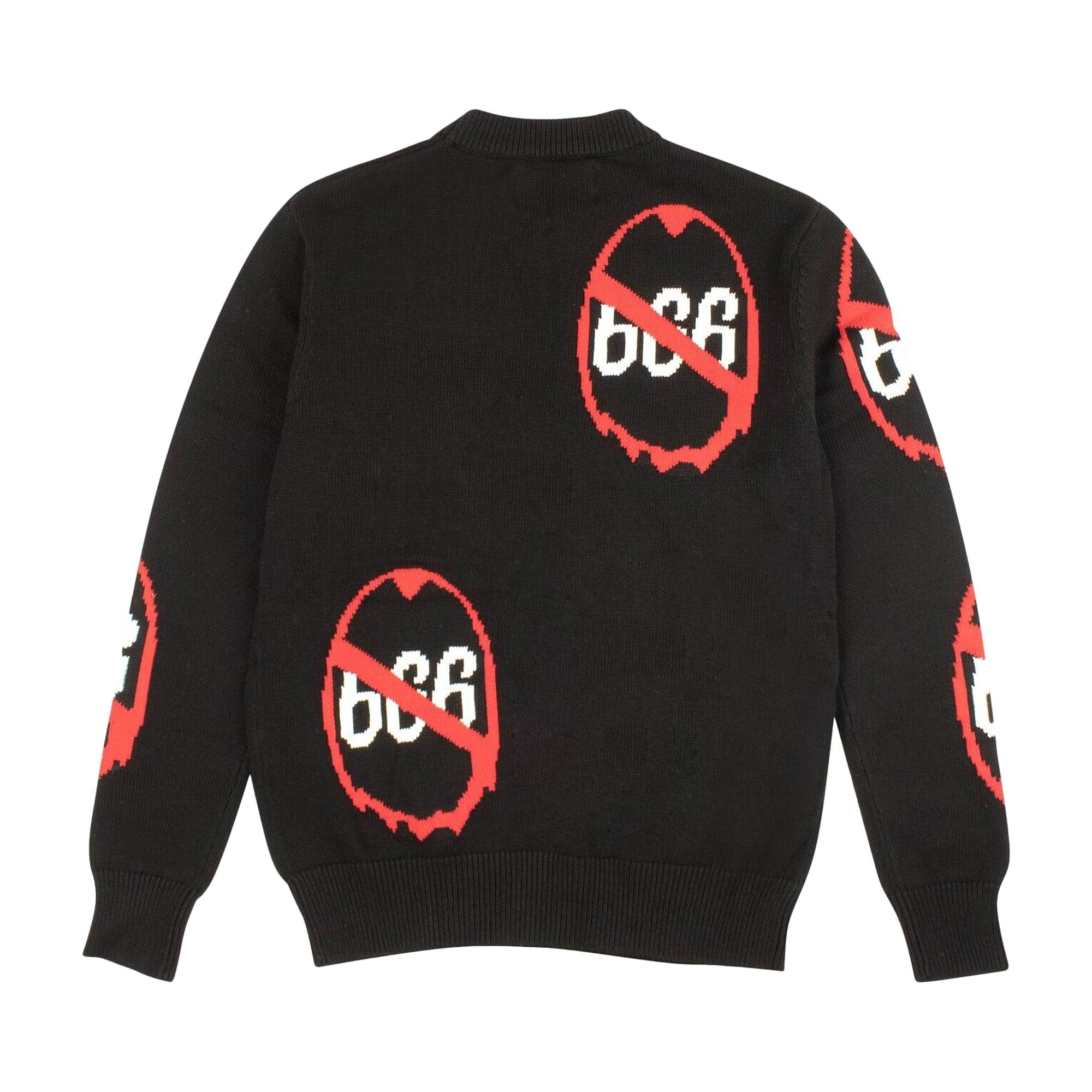 Who Decides War Anti 666 Knit Crewneck Sweater 'Black' - 2