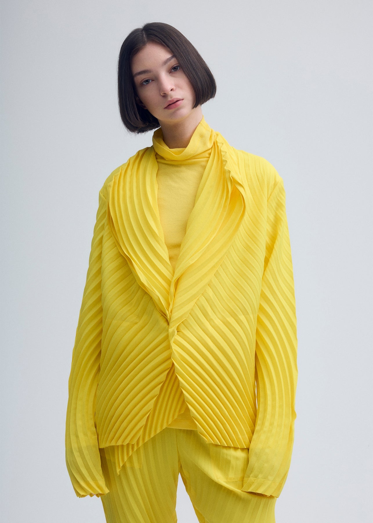 WRAPPED PLEATS JACKET - 4