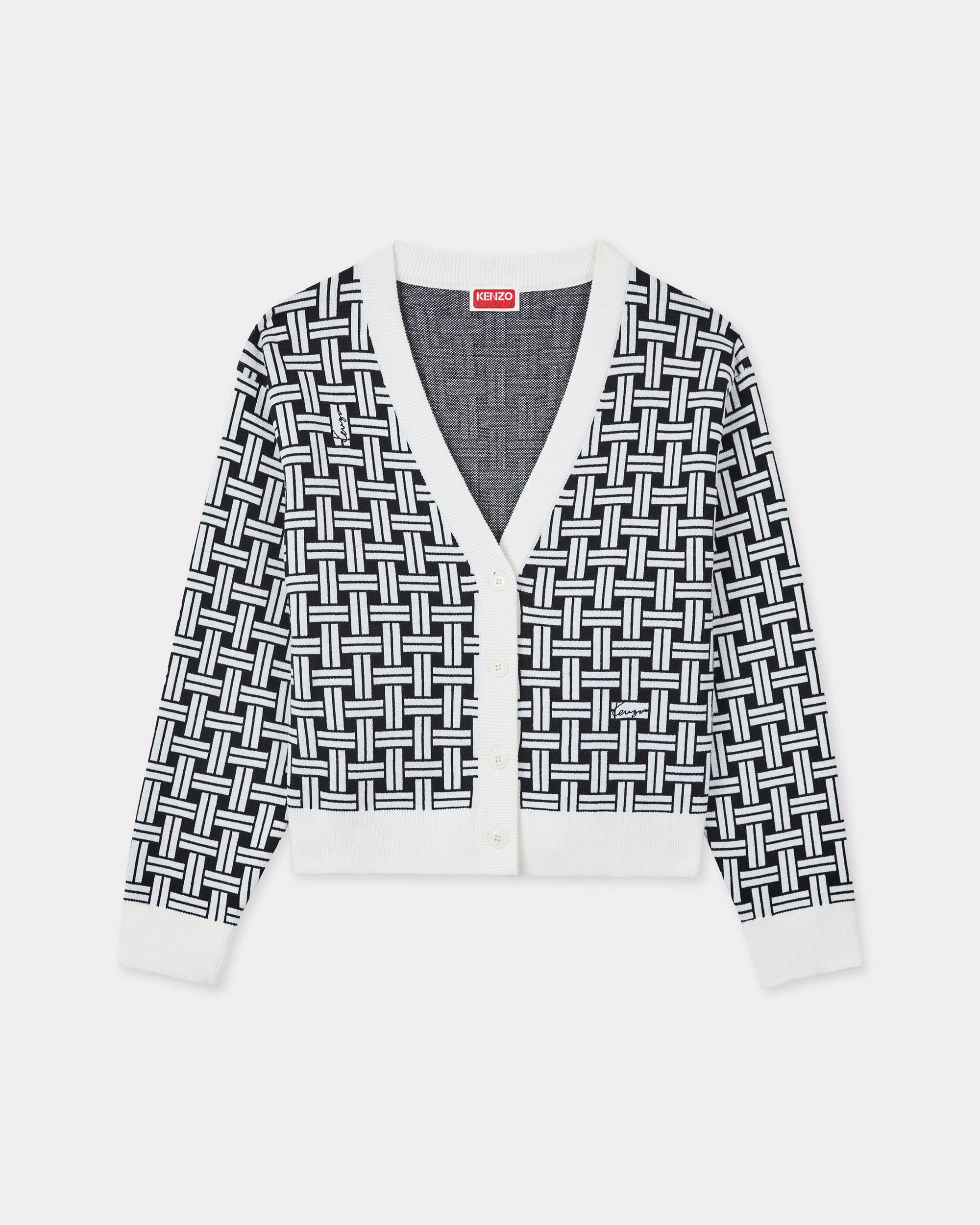 'KENZO Weave' embroidered cardigan - 1