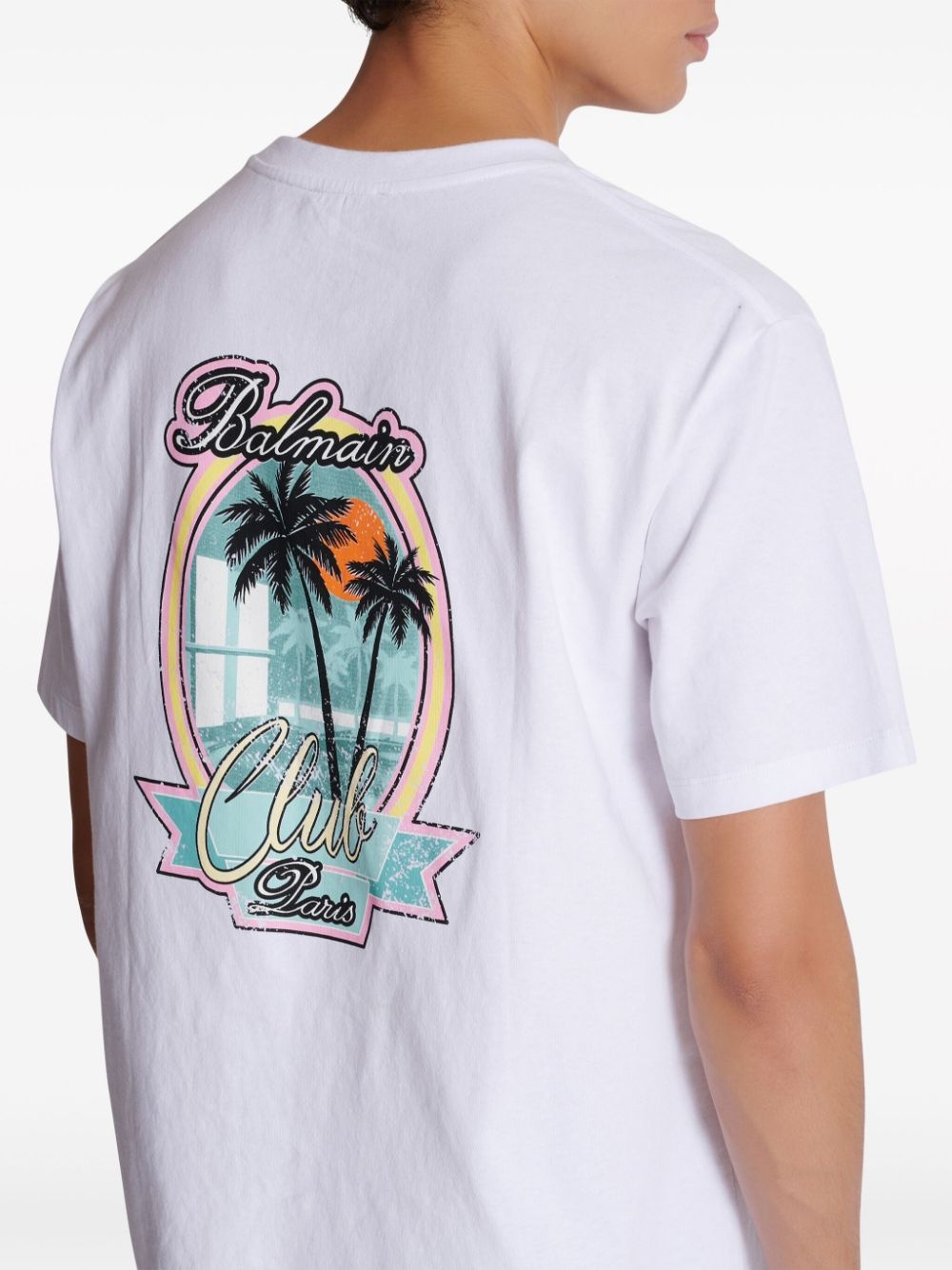 Club-print cotton T-shirt - 7