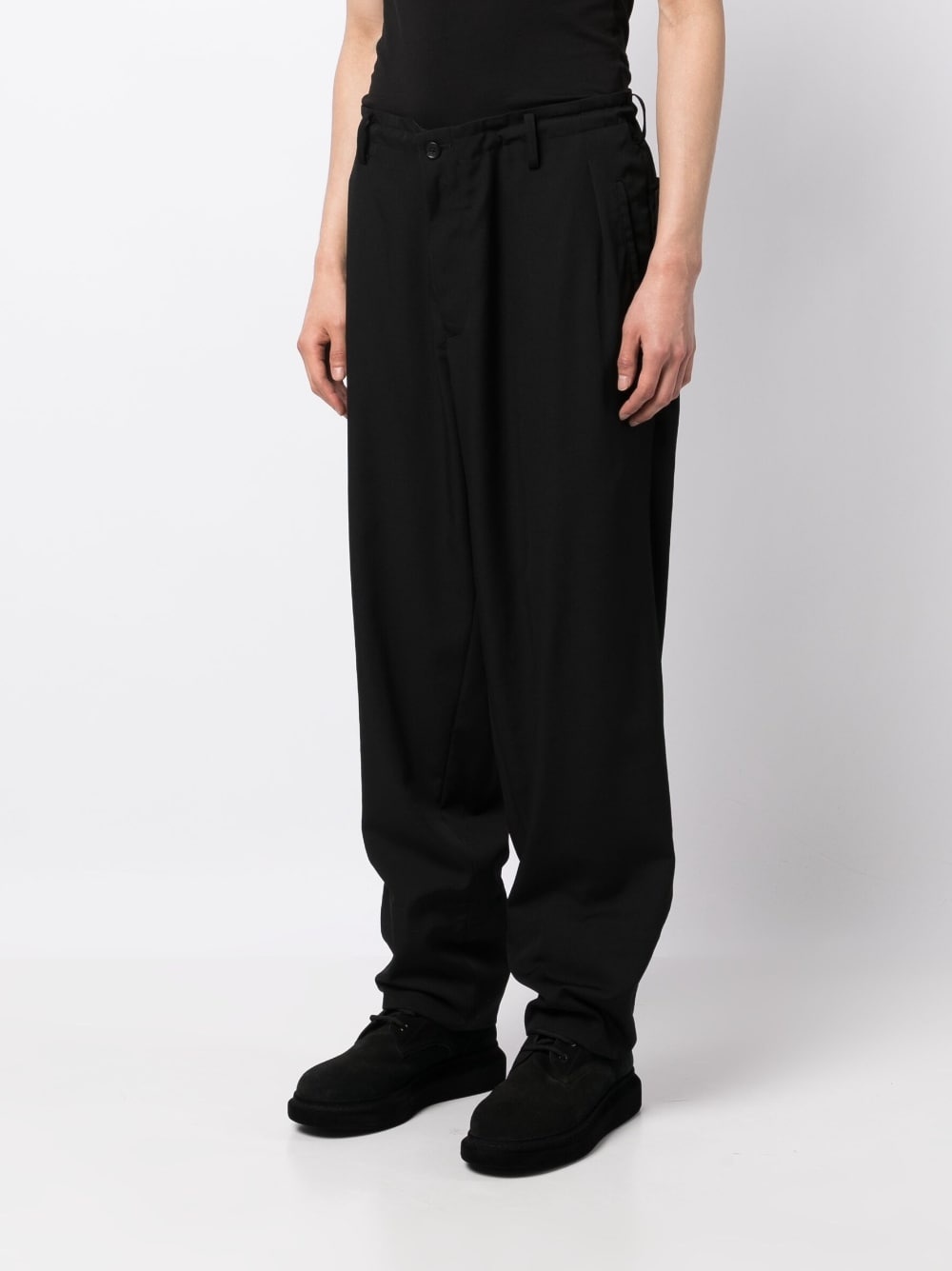 wool loose fit trousers - 3