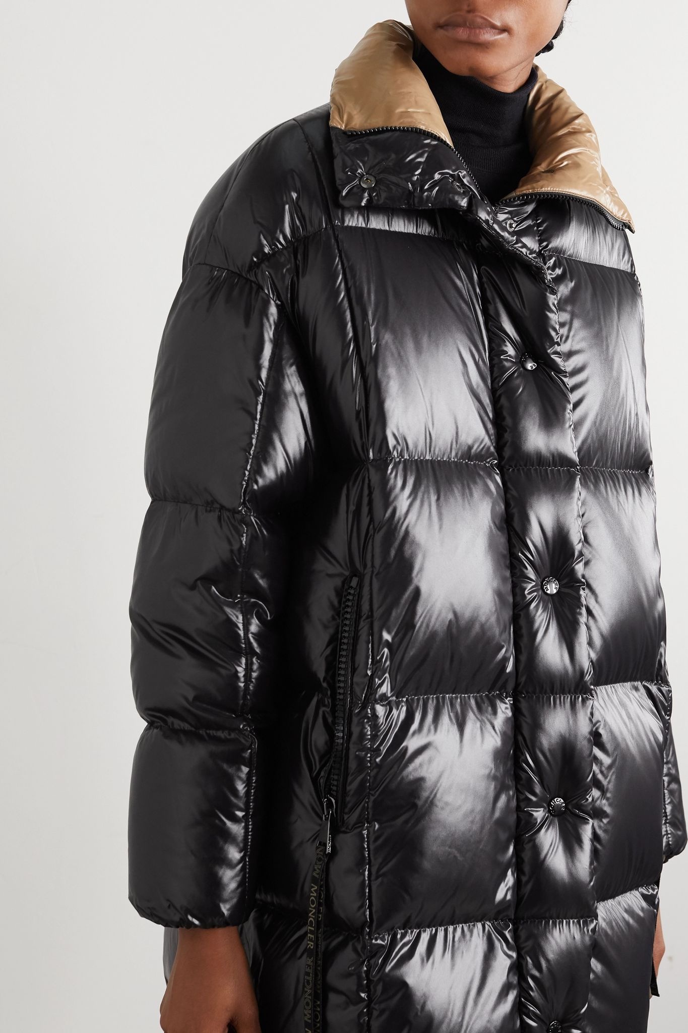 Parnaiba hooded quilted glossed-shell down coat - 5