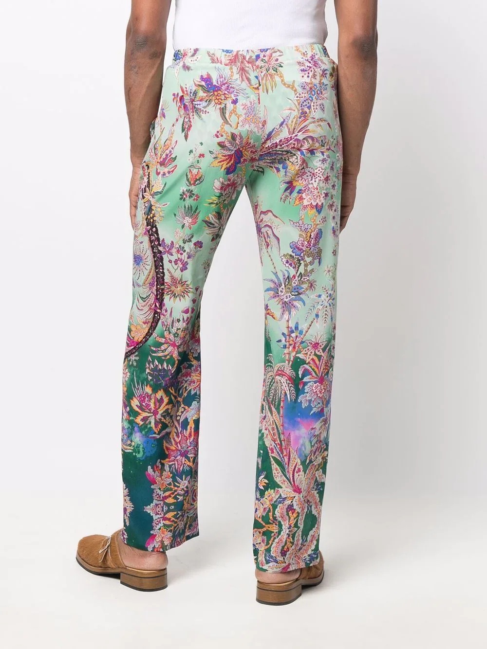 floral-print pajama pants - 4