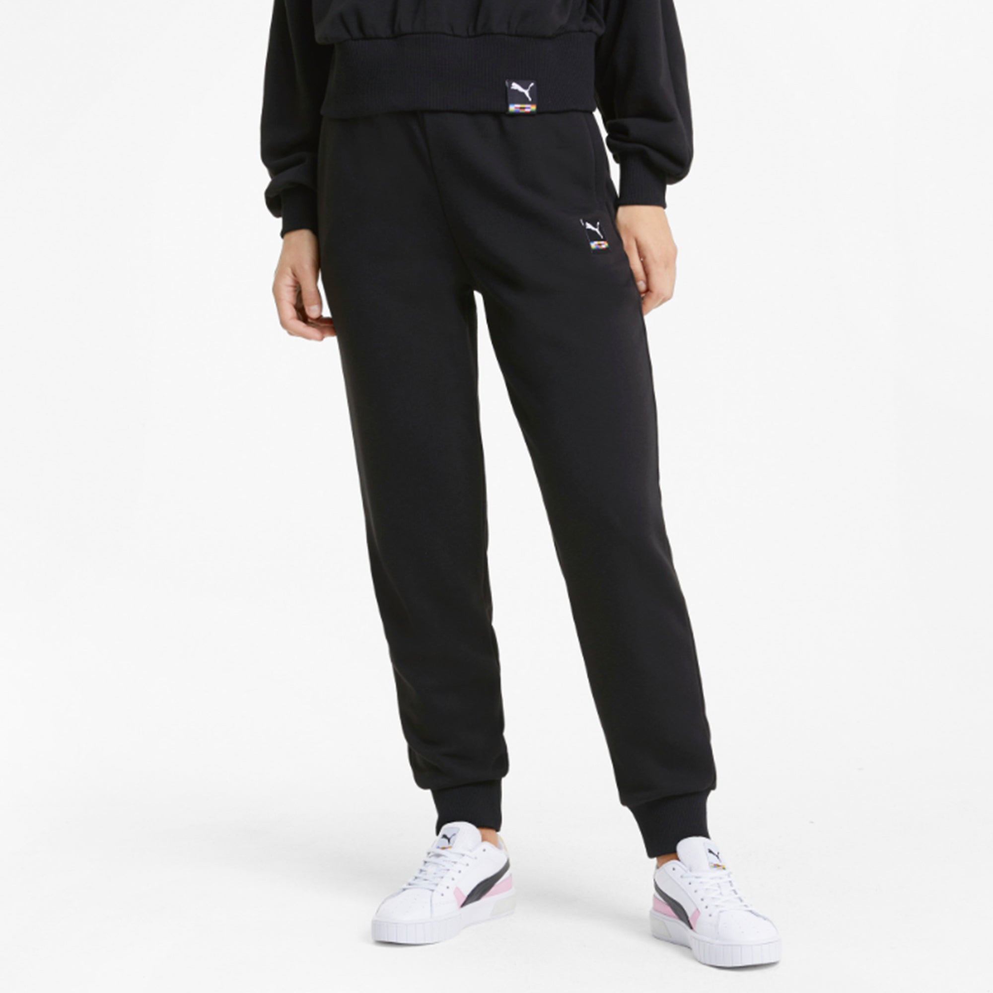 (WMNS) PUMA Pi Knit Sports Trousers Black 531355-01 - 3