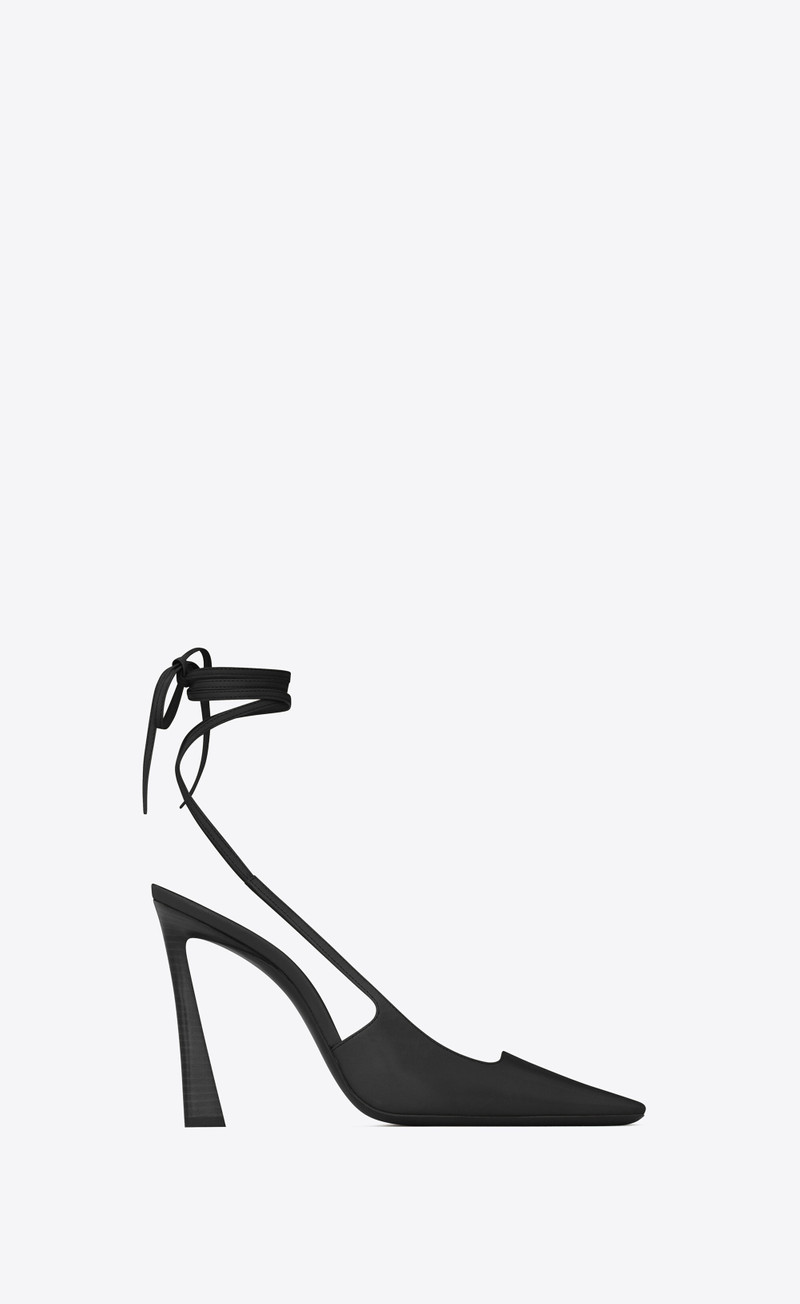 blade slingback pumps in shiny leather - 1