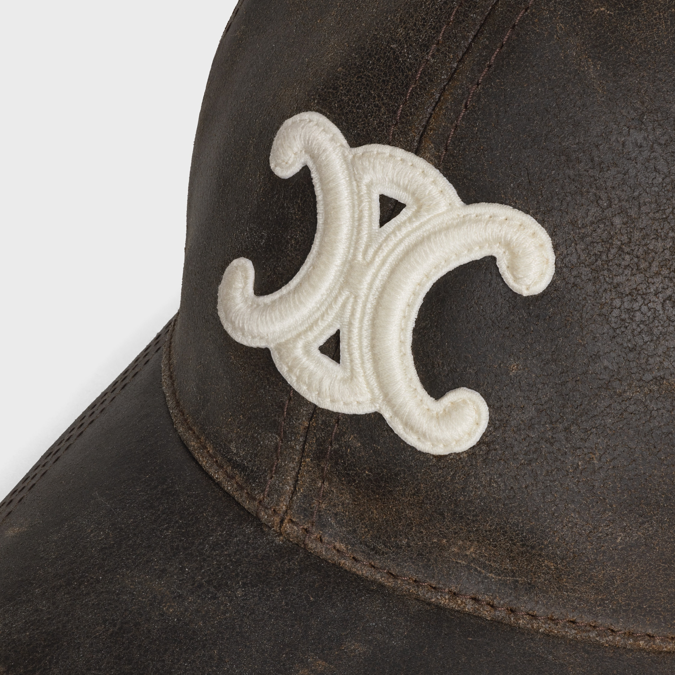 triomphe baseball cap IN WAXED SUEDE CALFSKIN - 5