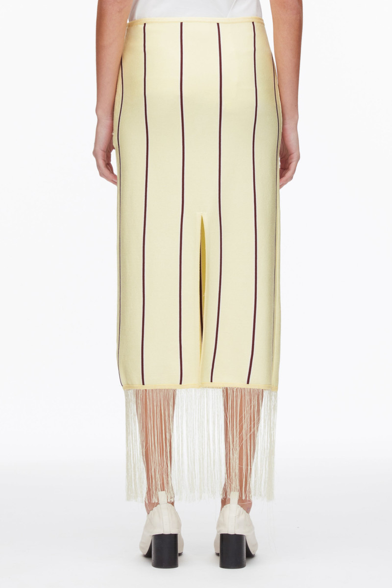 Stripe Midi Skirt with Fringe 5