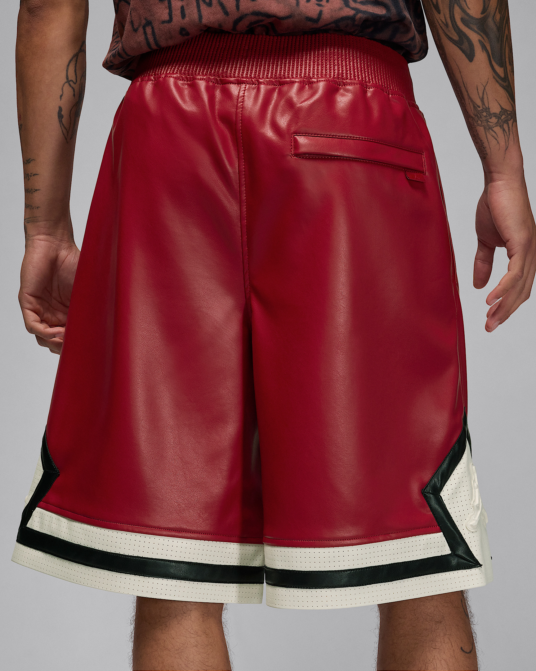 Air Jordan Men's Vegan Leather Shorts - 3