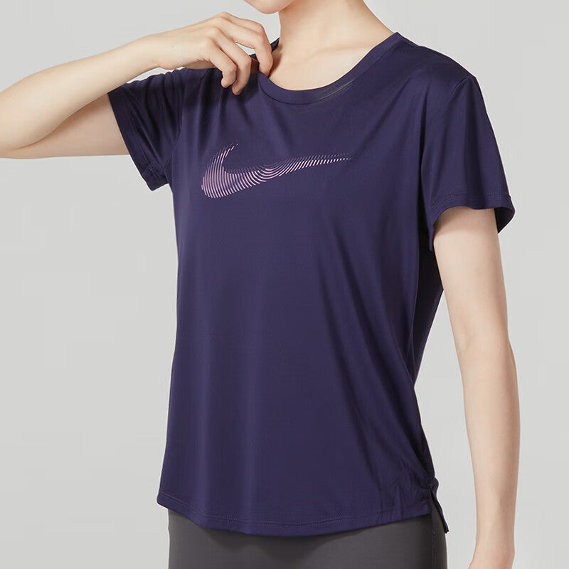 (WMNS) Nike AS W NK DF Swoosh HBR SS Top 'Purple' FB4697-555 - 5