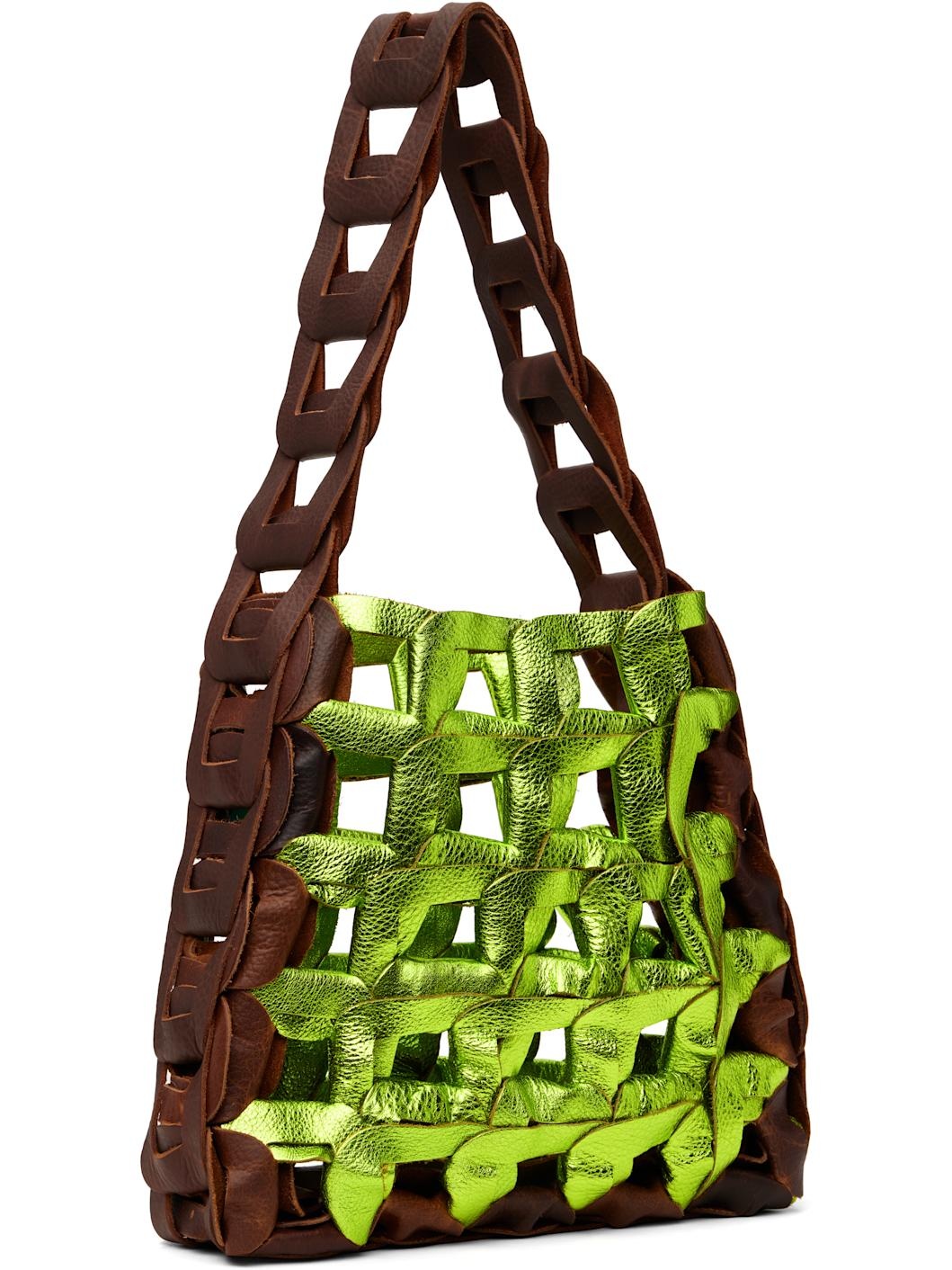 Brown & Green Links Bag - 3