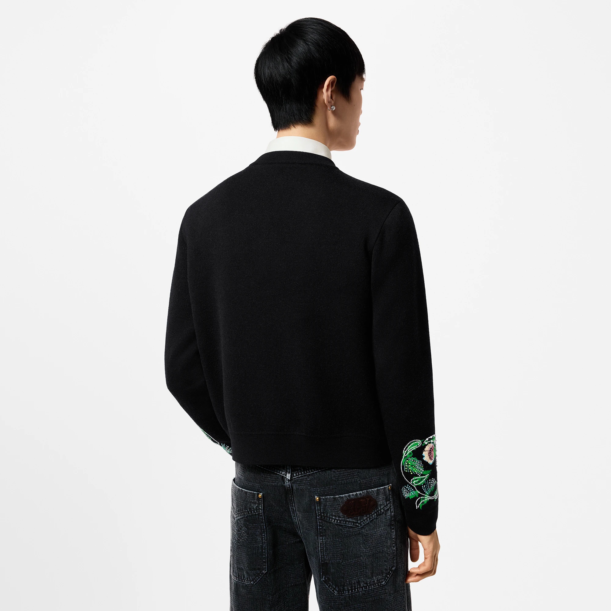 Embroidered Merino Wool Cardigan - 5