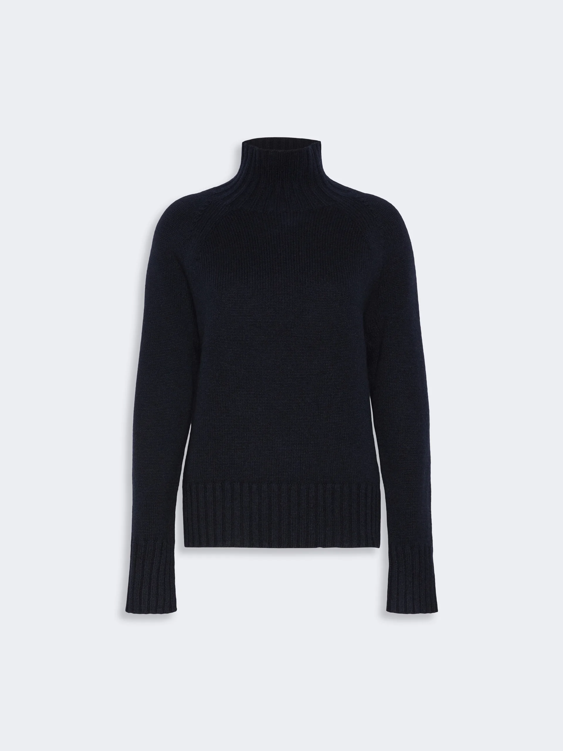 MANTOVA Wool and cashmere yarn polo-neck sweater - ULTRAMARINE - 1