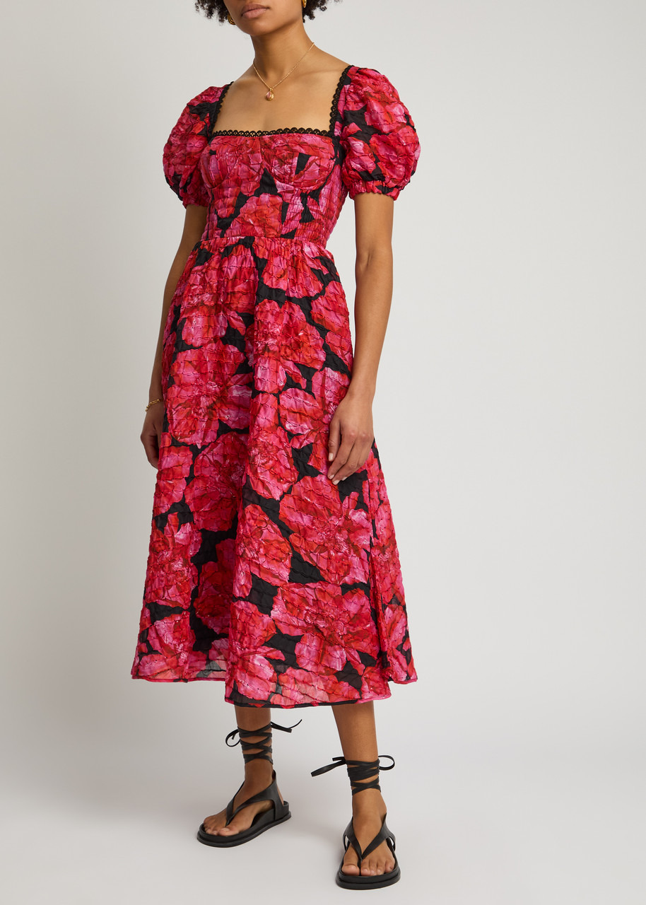 Charo Ruiz Ibiza Kyan Floral-print Cotton-blend Midi Dress - 2
