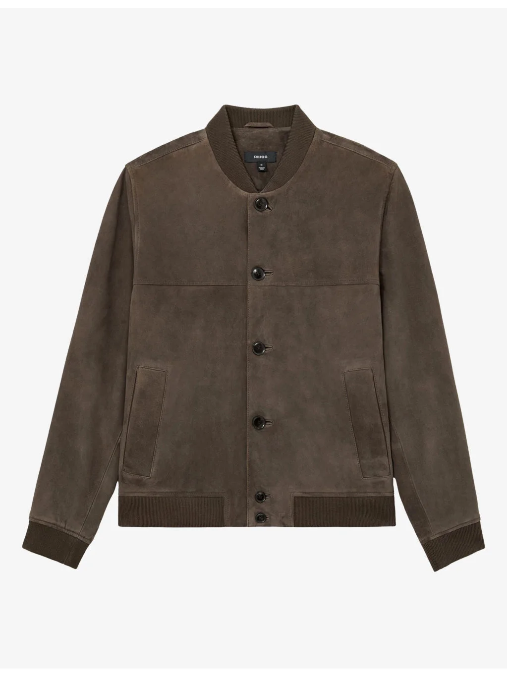 Mountford Button-Through Suede Bomber Jacket - 1