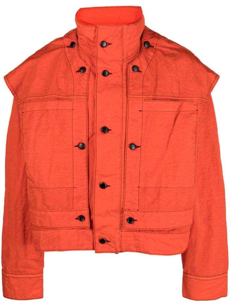 Mobile high-neck oversized jacket 1