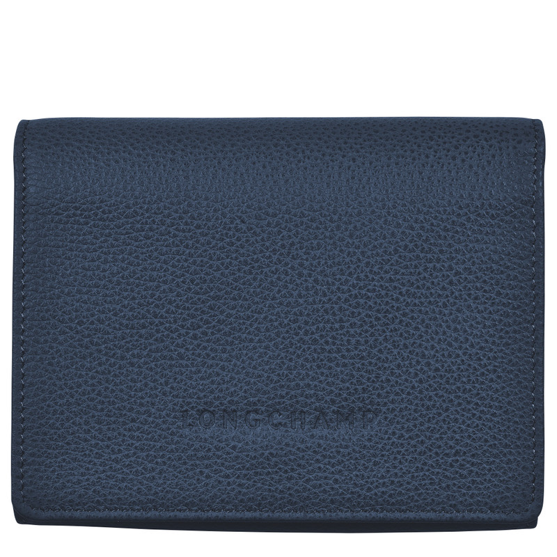 Le Foulonné Wallet Navy - Leather 1