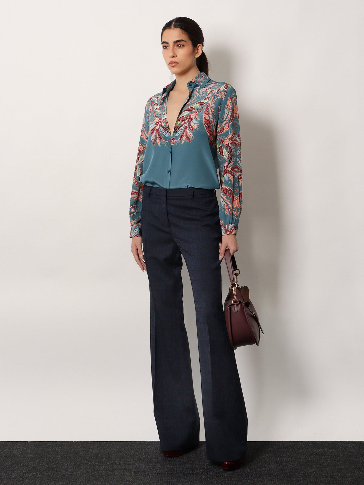 Etro Women Paisley Print Silk Shirt - 2