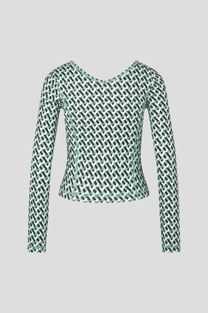 Kristy Long-sleeve top in Green/Black - 6