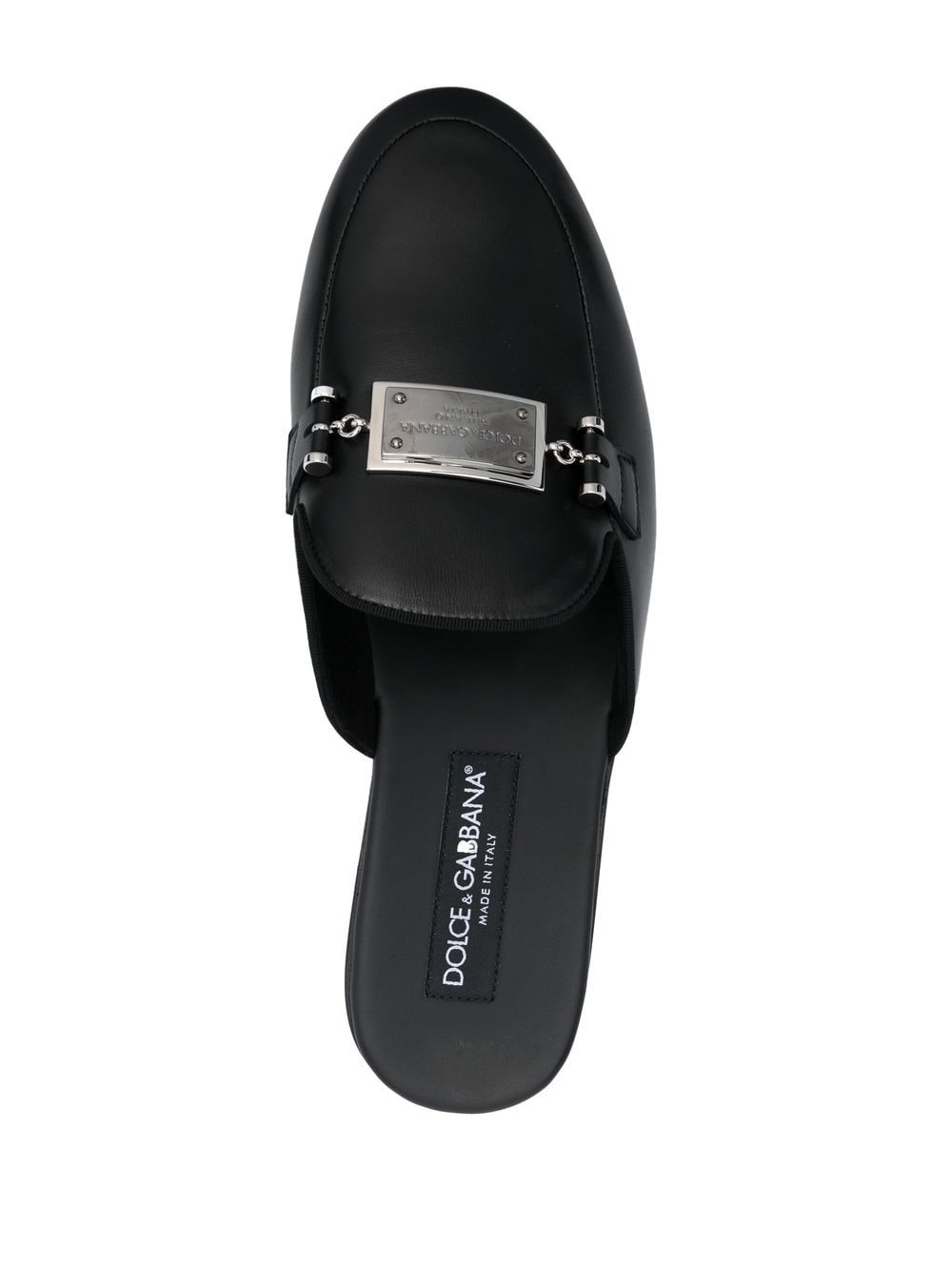 logo-plaque loafers - 4