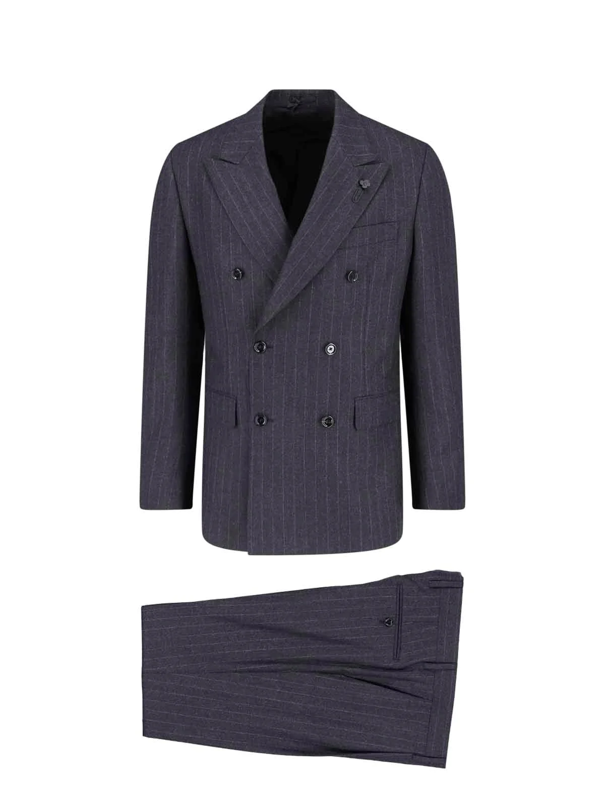 DOUBLE-BREASTED SUIT IN VIRGIN WOOL - 1