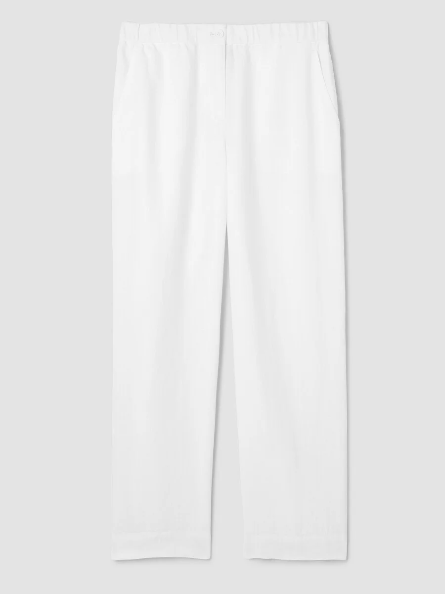Heavy Organic Linen Full-Length Straight Pant - 1