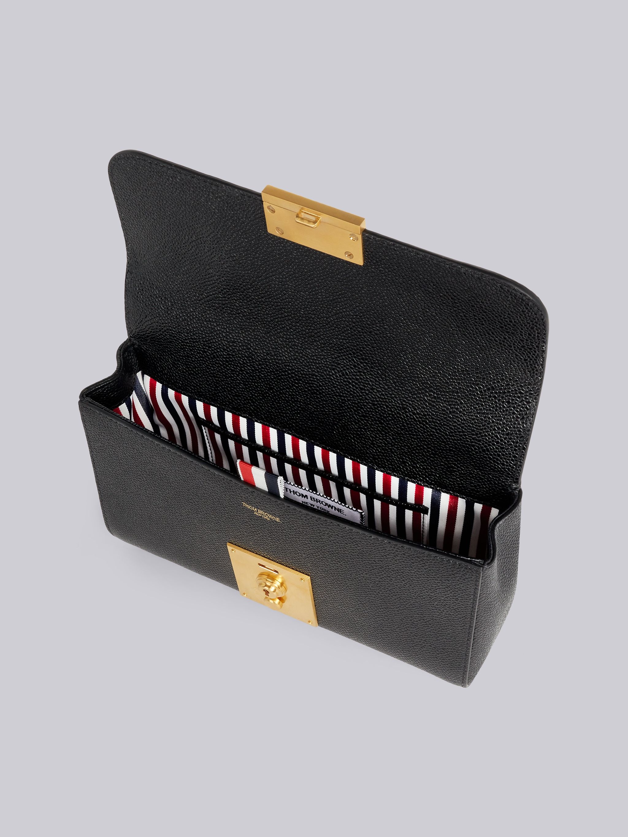Black Pebble Grain Leather Mr. Thom Belt Bag - 5