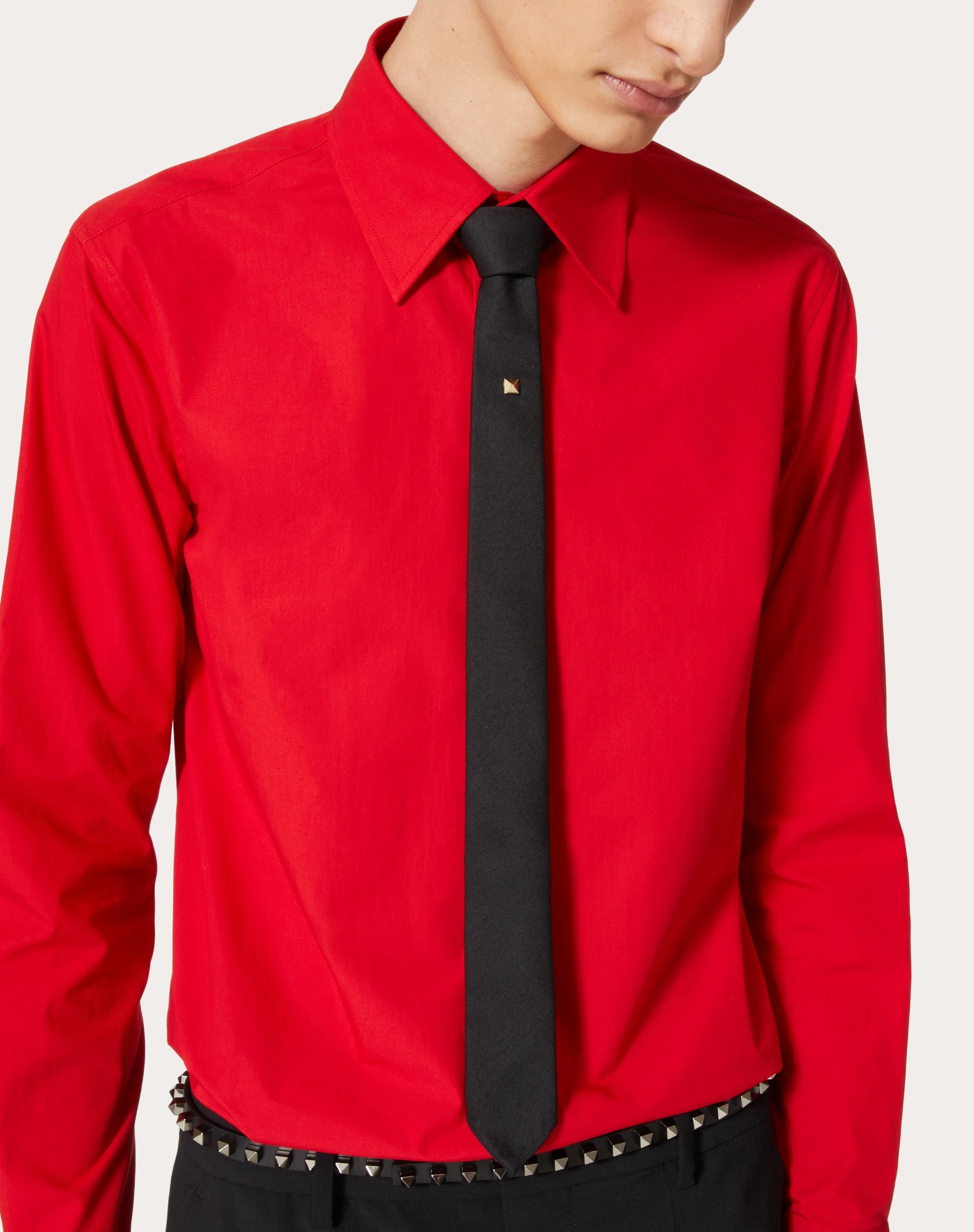VALENTIE WOOL AND SILK TIE WITH METAL STUD APPLICATION_ ONLINE EXCLUSIVE - 5