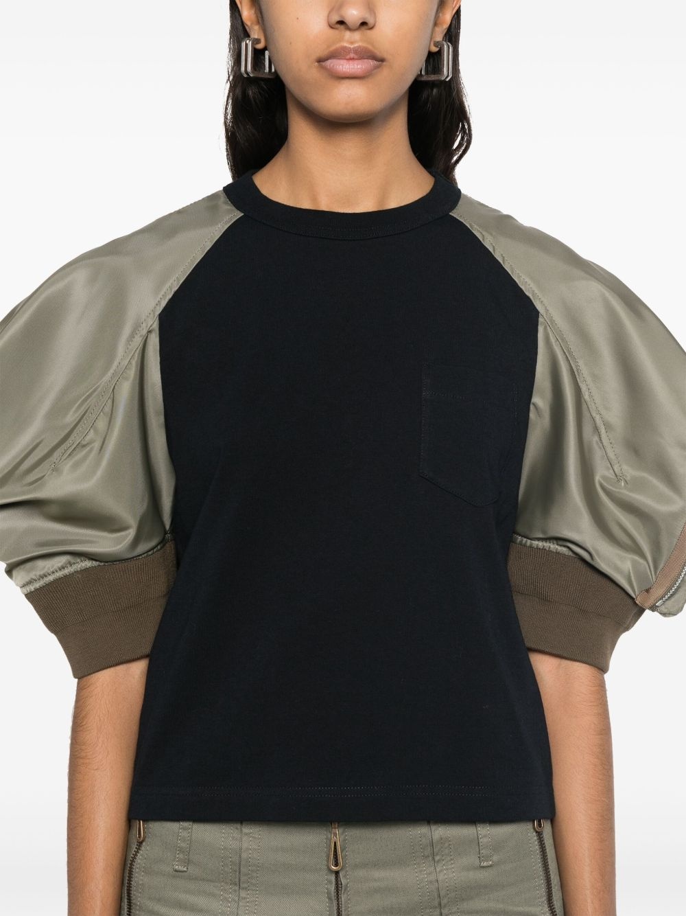panelled T-shirt - 5