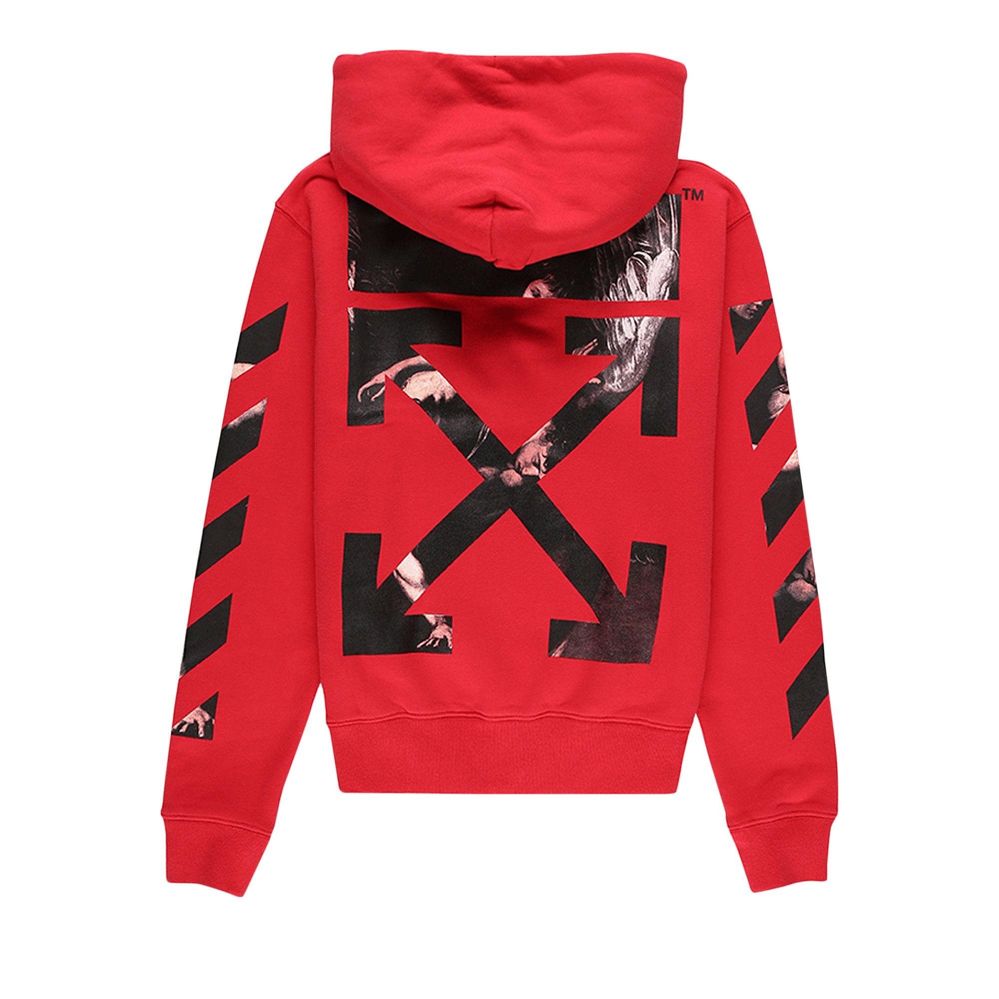 Off-White Caravaggio Arrow Hoodie 'Red' - 2