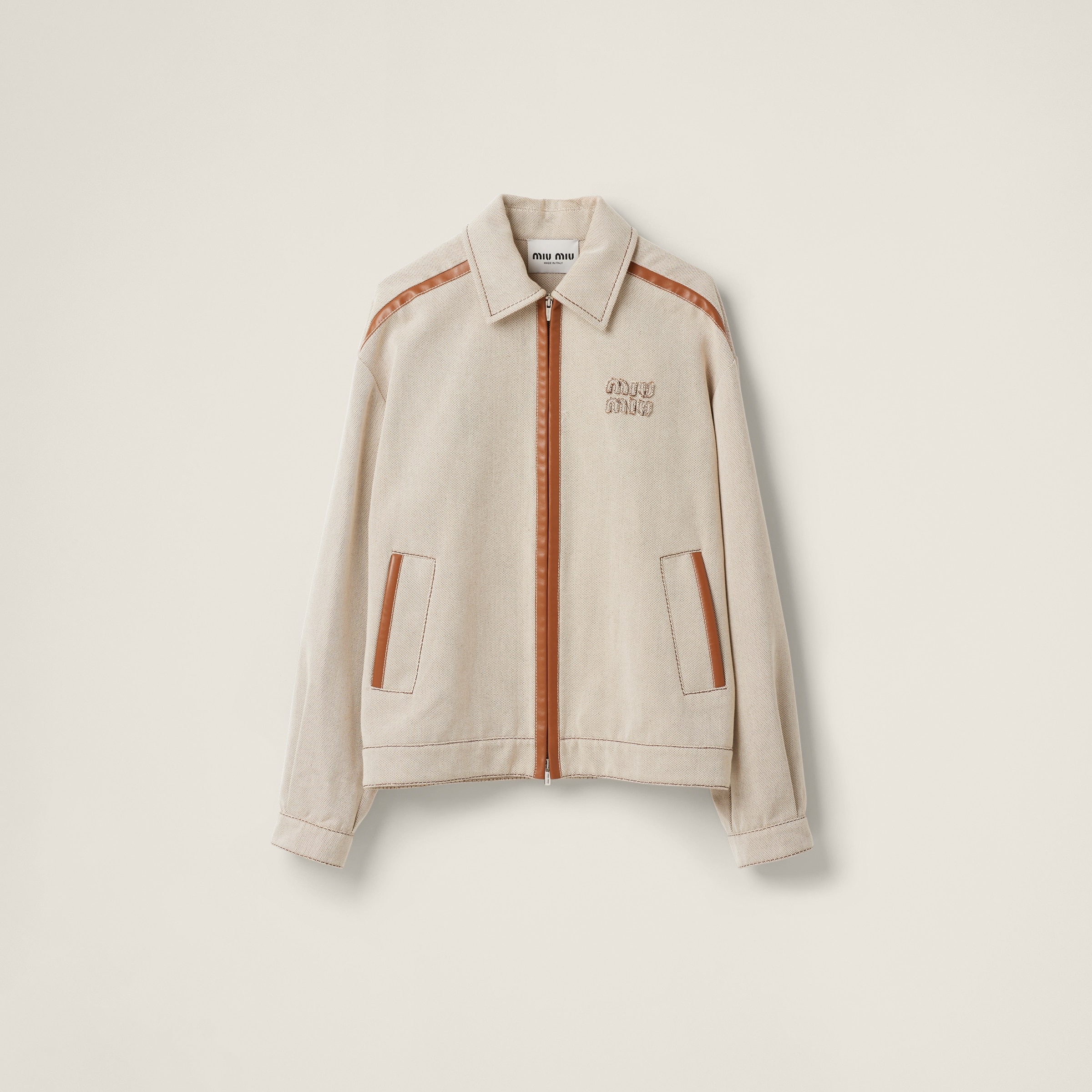 Miu Miu jacquard canvas blouson jacket | farfetch | REVERSIBLE