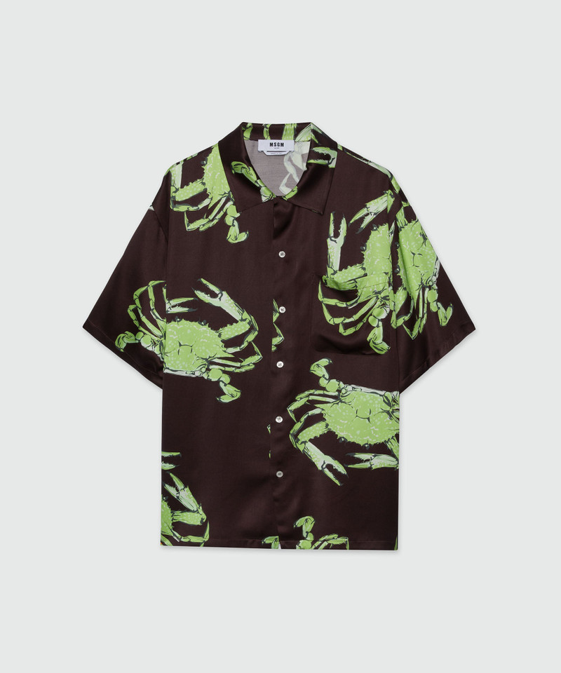 "King crab" print fluid fabric shirt 1