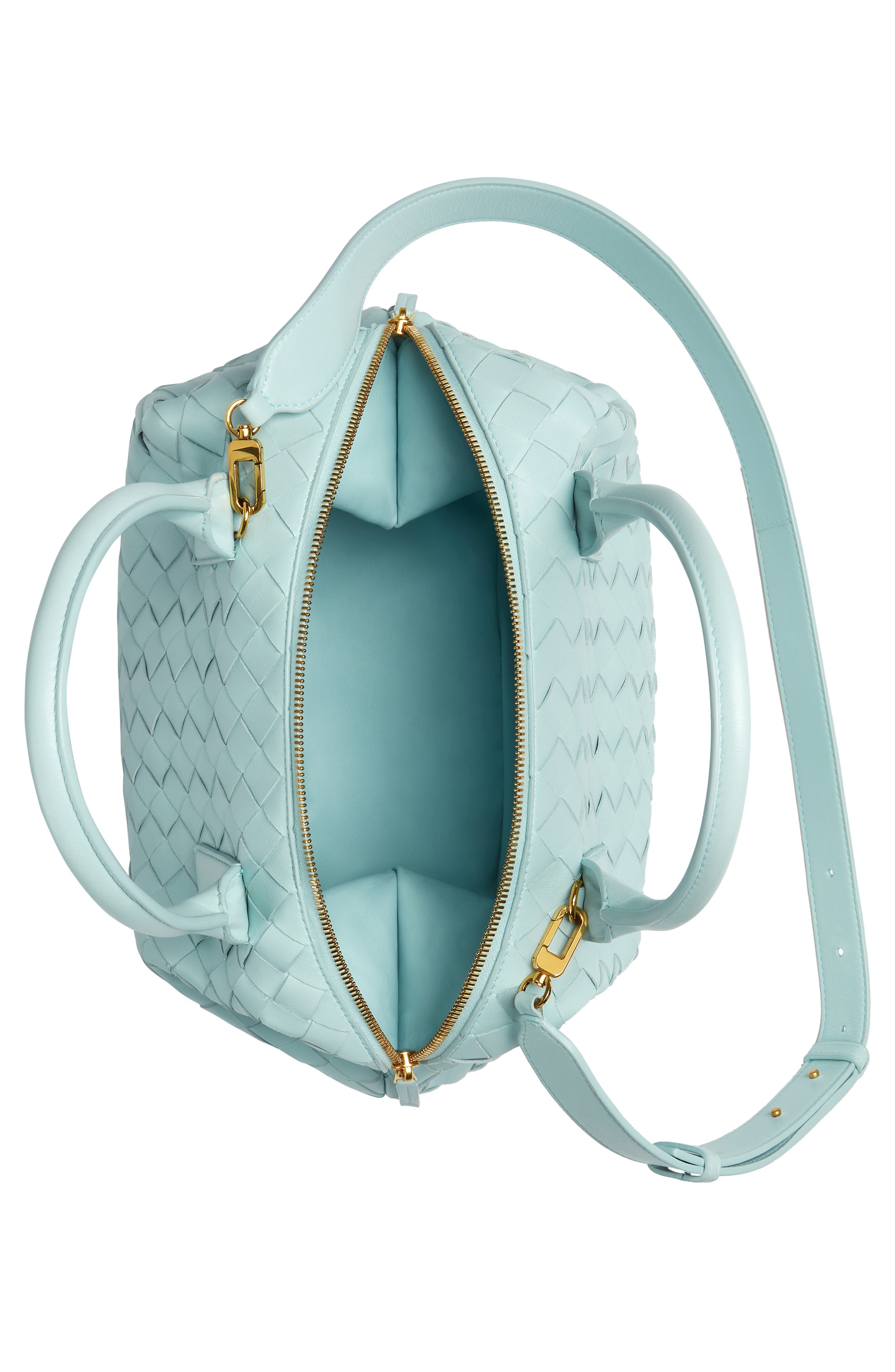 Medium Bauletto Intreciatto Leather Satchel - 3