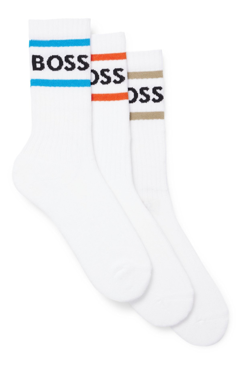 THREE-PACK OF SHORT SOCKS WITH STRIPES AND LOGO 1