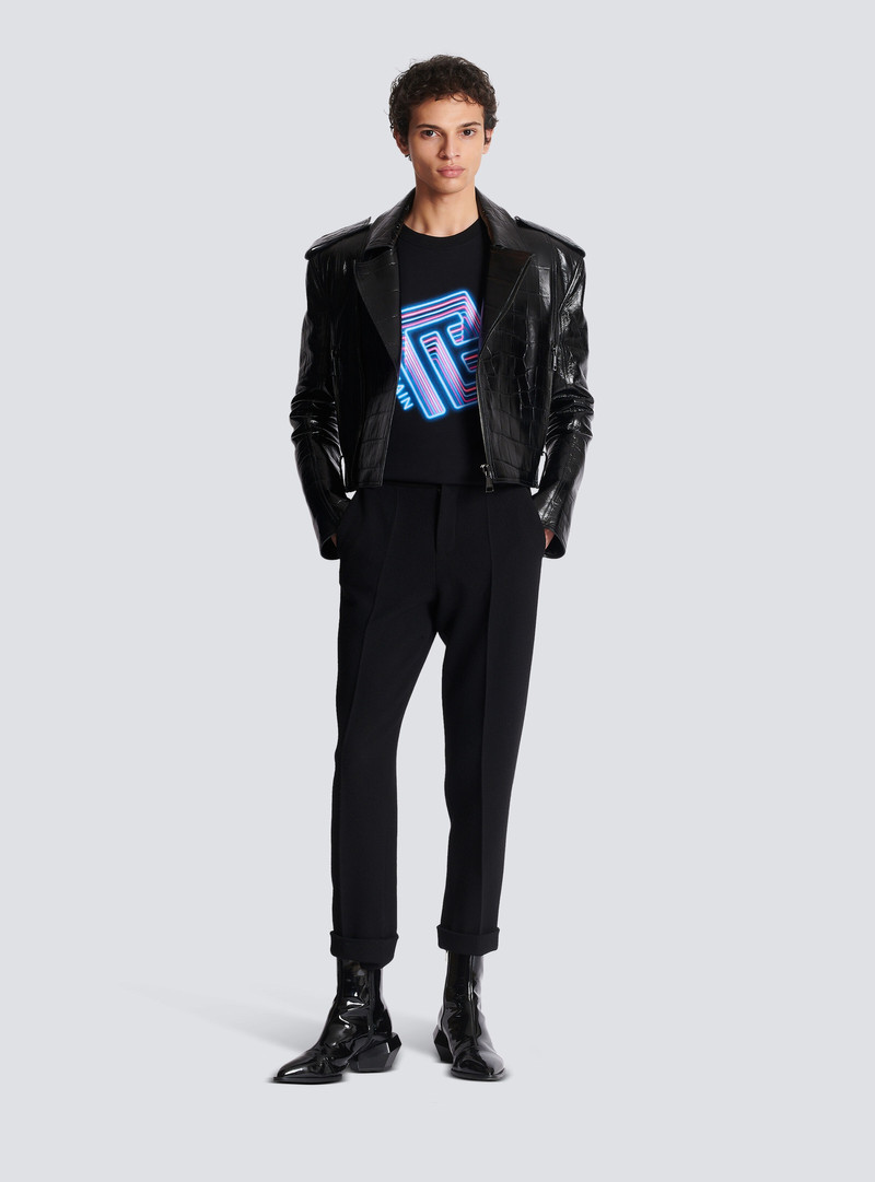 Balmain Sweatshirt with neon printed labyrinth logo outlook