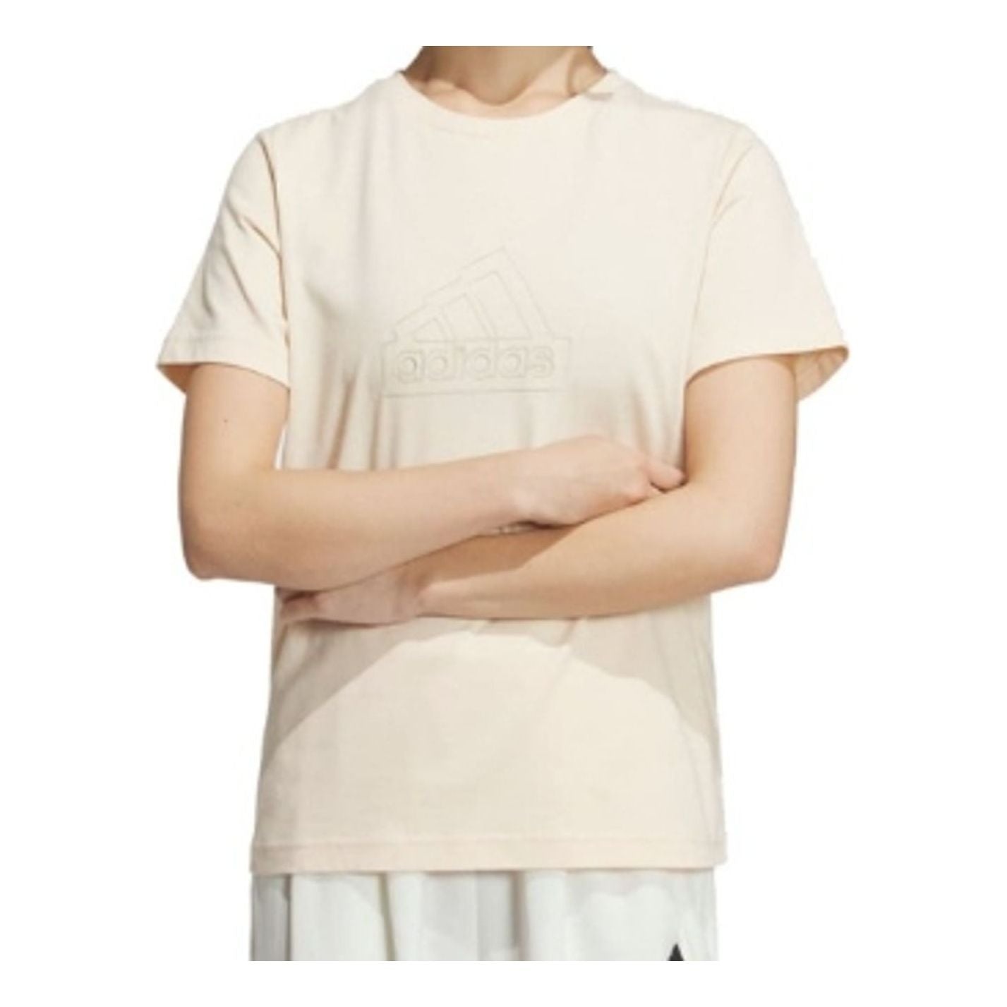 (WMNS) adidas Tech Bos T-Shirt 'Beige' IM8839 - 2