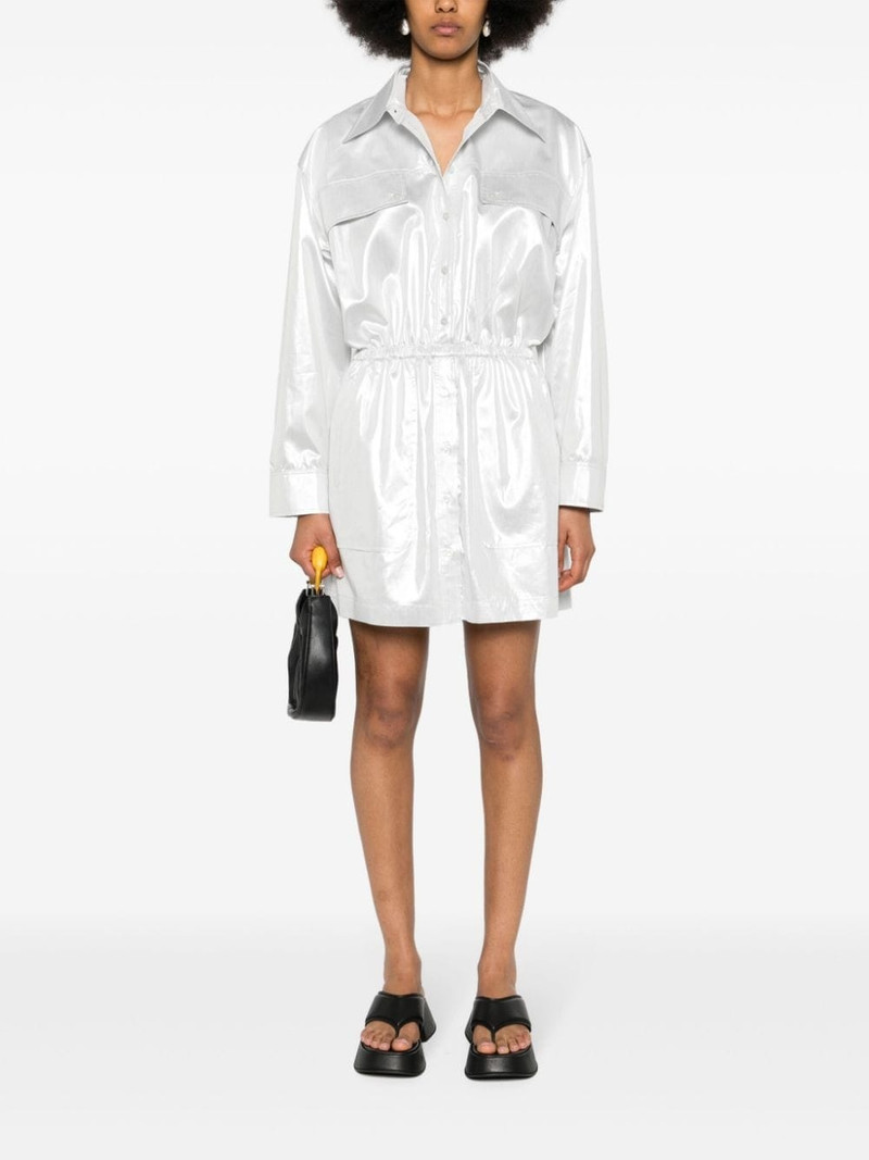 PINKO metallic-finish shirt dress outlook