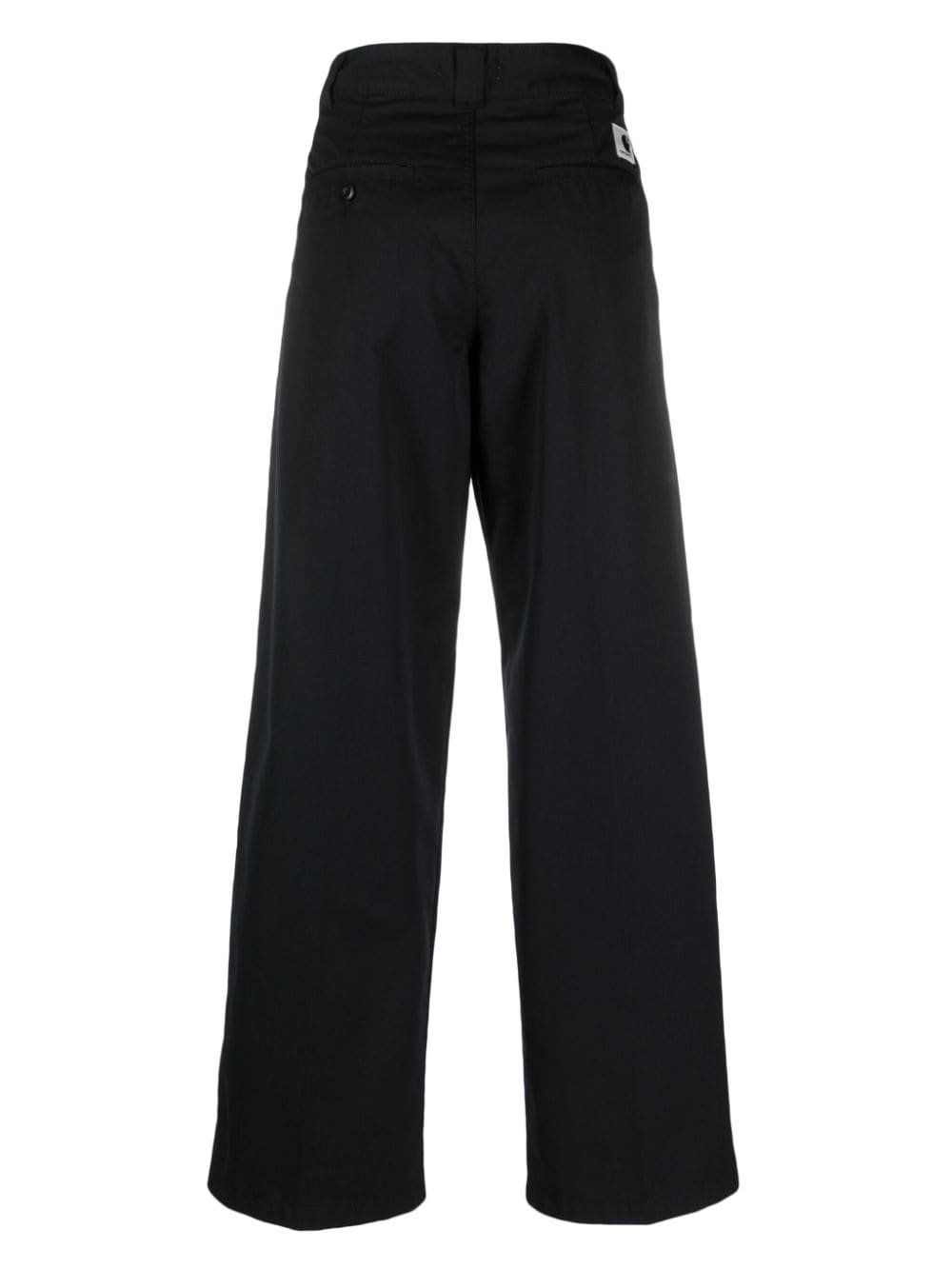 logo-patch pressed-crease trousers - 2