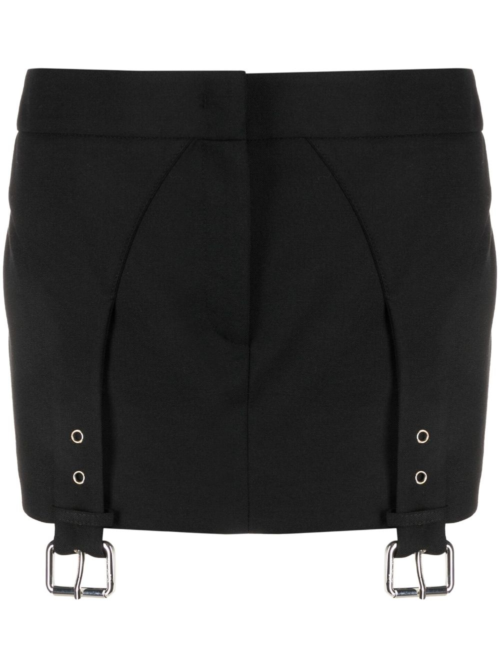 buckle-detail straight miniskirt - 1