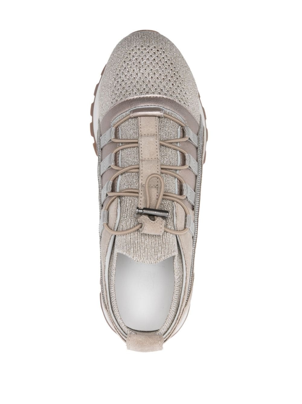 Monili-chain panelled sneakers - 4