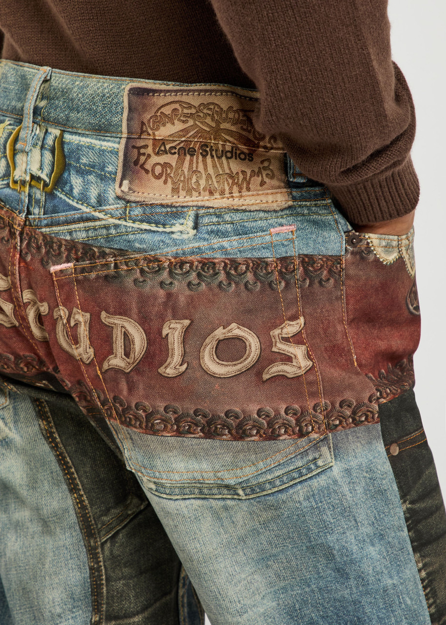 Acne Studios 2010 Printed Straight-leg Jeans - 5