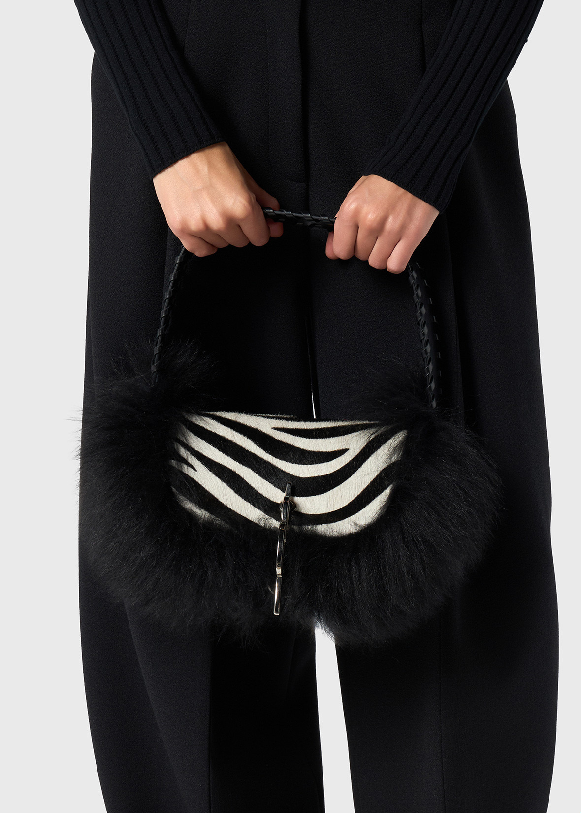 ZEBRA EFFECT LEATHER MESSENGER MINI - 4