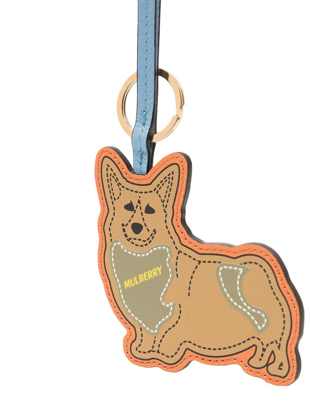 corgi leather keyring - 2